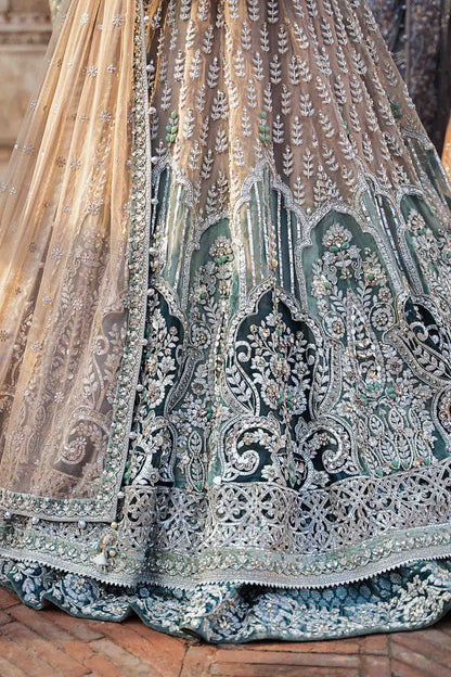 Maria B | Bridal Couture | Mehrinoz - Designer Dress with Intricate embroidery and embellishments. Shop elegent wedding dress at Maria Faisal.