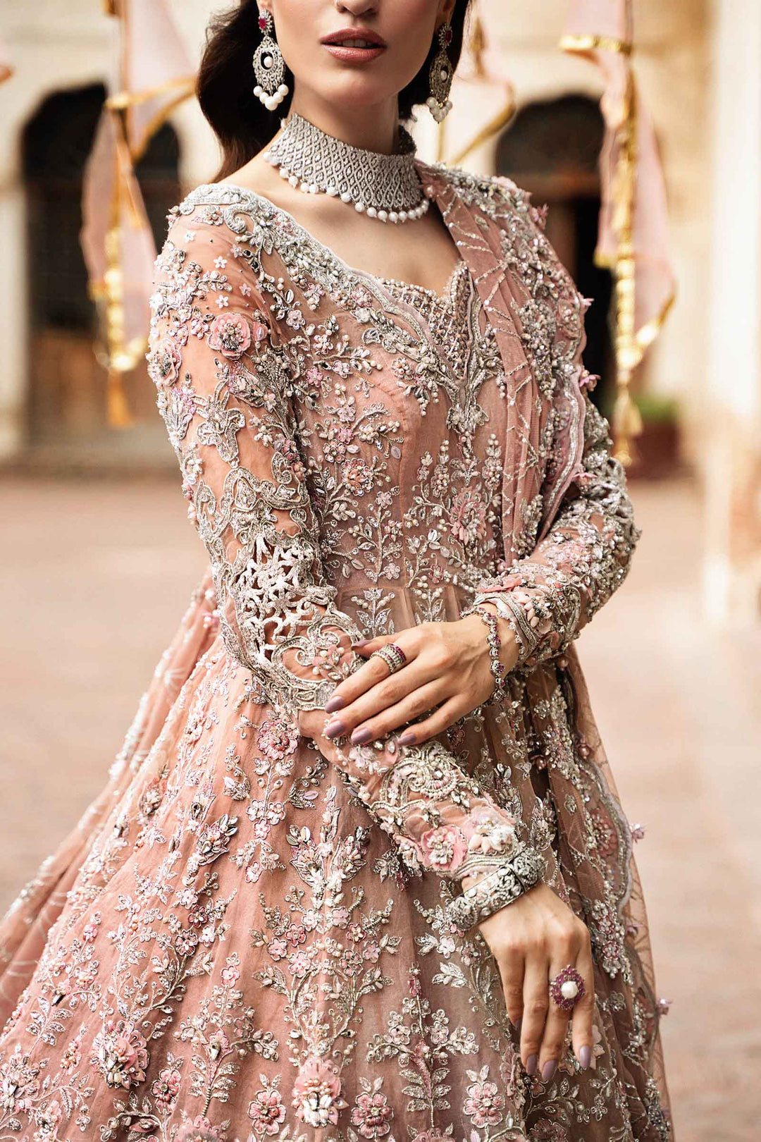 Maria B | Bridal Couture | Diyora - Designer Dress with Intricate embroidery and embellishments. Shop elegent wedding dress at Maria Faisal.