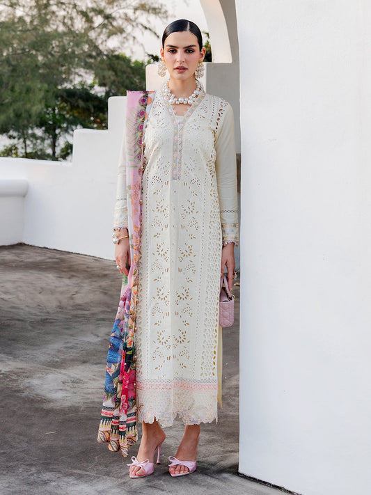 Izel | Dareen Luxury Lawn 26 | Mehmal - Luxury Dress - available at Maria Faisal in UK and USA.