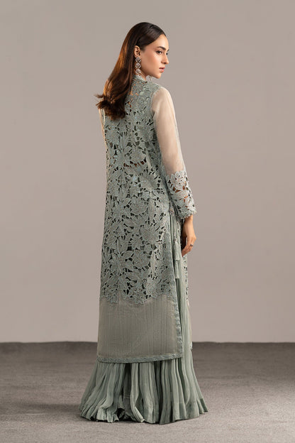 Maria B | Luxury Formals | MGL-EF26-01-Ice Blue - Formal Dress - available at Maria Faisal in UK and USA.