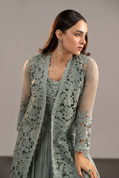 Maria B | Luxury Formals | MGL-EF26-01-Ice Blue - Formal Dress - available at Maria Faisal in UK and USA.
