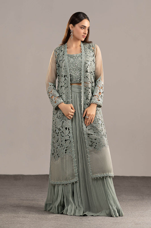 Maria B | Luxury Formals | MGL-EF26-01-Ice Blue - Formal Dress - available at Maria Faisal in UK and USA.