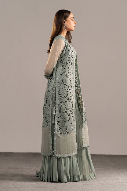 Maria B | Luxury Formals | MGL-EF26-01-Ice Blue - Formal Dress - available at Maria Faisal in UK and USA.
