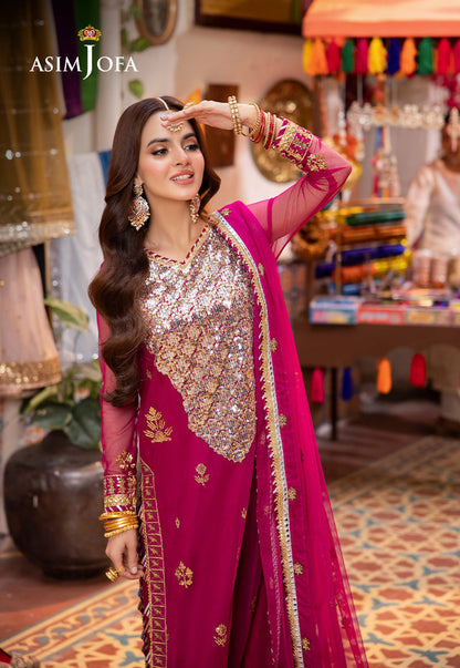 Asim Jofa | Pyaar Diyan Gallan Formals | AJEM-03 - Designer Dress - Maria Faisal