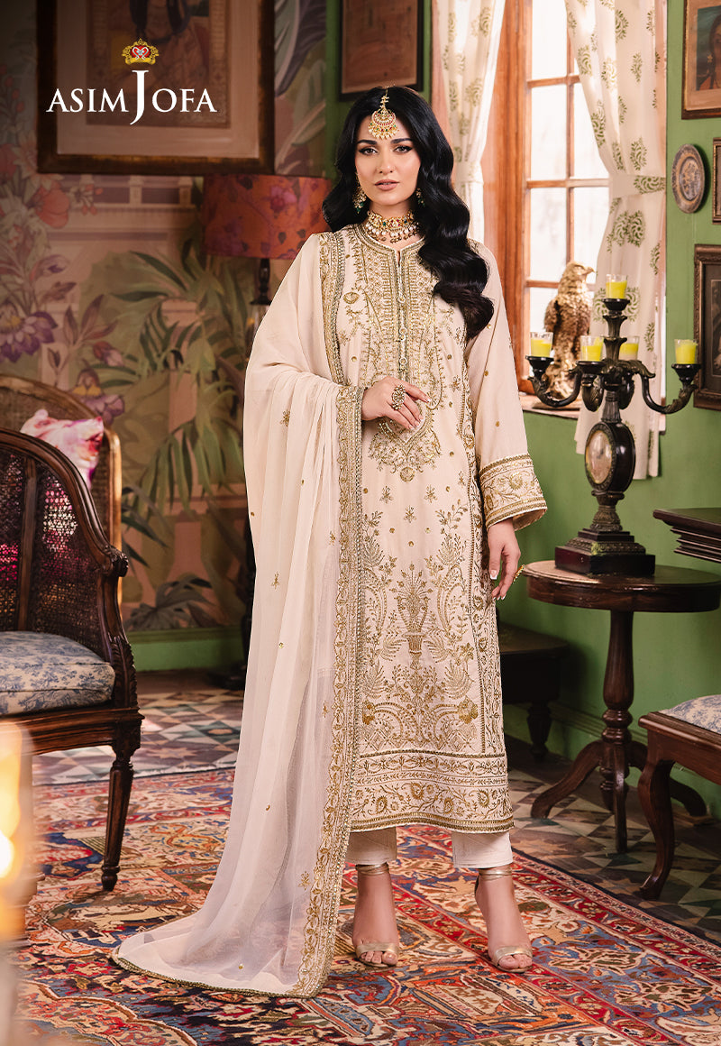 Asim Jofa | Afsanay Luxury Pret | AJLP-05 - Designer Dress - Maria Faisal