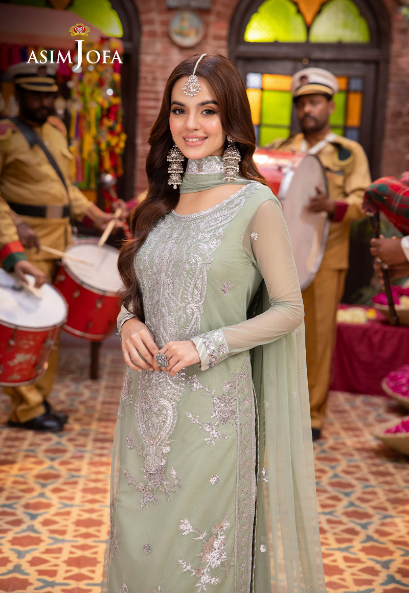 Asim Jofa | Pyaar Diyan Gallan Formals | AJEM-01 - Designer Dress - Maria Faisal