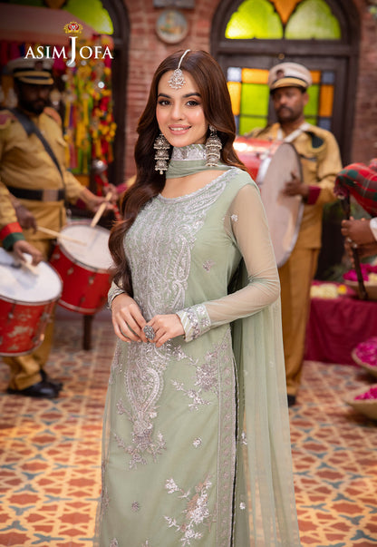 Asim Jofa | Pyaar Diyan Gallan Formals | AJEM-01 - Designer Dress - Maria Faisal