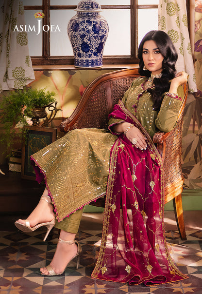 Asim Jofa | Afsanay Luxury Pret | AJLP-08 - Designer Dress - Maria Faisal