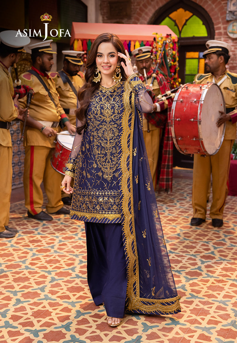 Asim Jofa | Pyaar Diyan Gallan Formals | AJEM-18 - Designer Dress - Maria Faisal