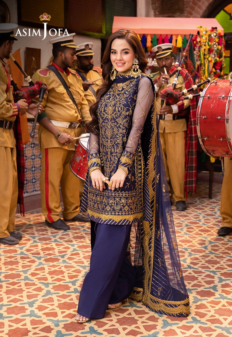 Asim Jofa | Pyaar Diyan Gallan Formals | AJEM-18 - Designer Dress - Maria Faisal