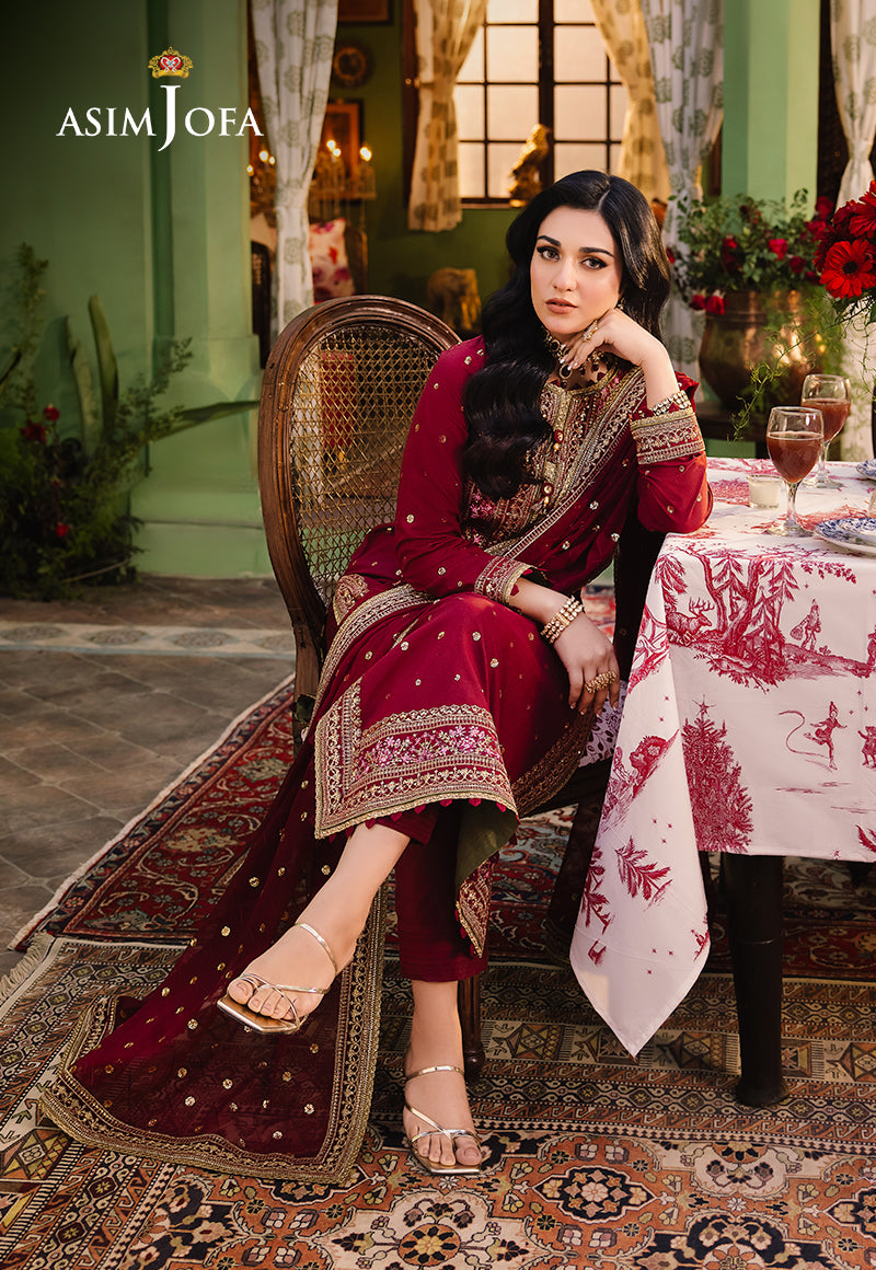 Asim Jofa | Afsanay Luxury Pret | AJLP-06 - Designer Dress - Maria Faisal