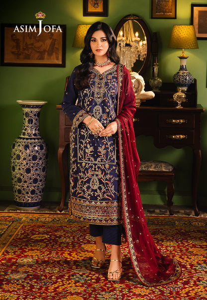 Asim Jofa | Afsanay Luxury Pret | AJLP-02 - Designer Dress - Maria Faisal