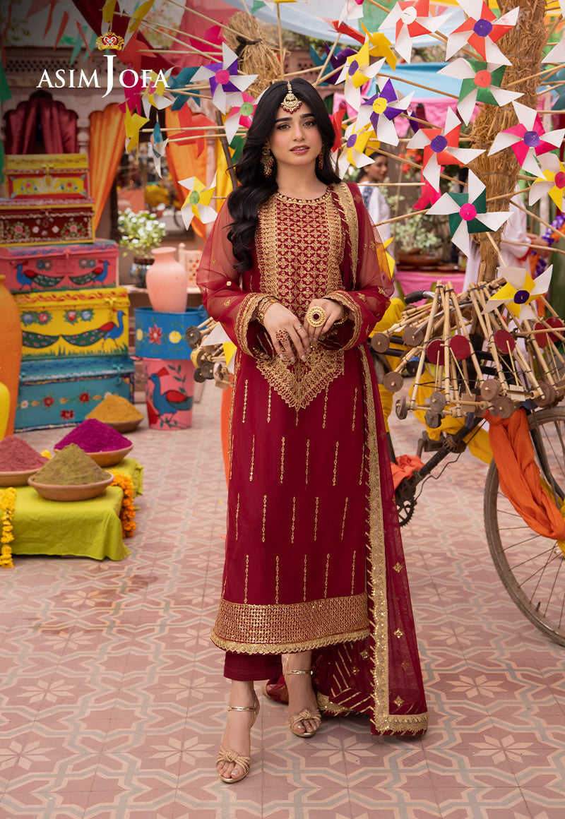 Asim Jofa | Pyaar Diyan Gallan Formals | AJEM-10 - Designer Dress - Maria Faisal