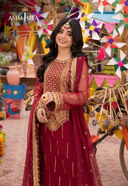 Asim Jofa | Pyaar Diyan Gallan Formals | AJEM-10 - Designer Dress - Maria Faisal