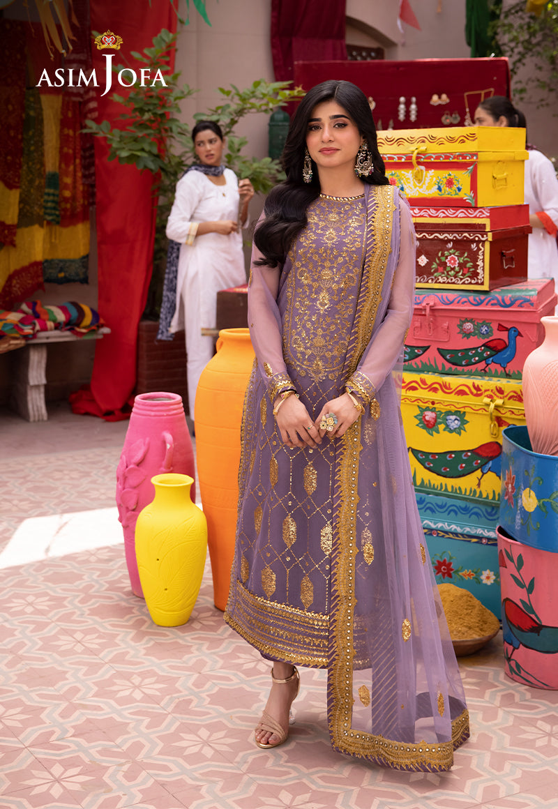 Asim Jofa | Pyaar Diyan Gallan Formals | AJEM-02 - Designer Dress - Maria Faisal