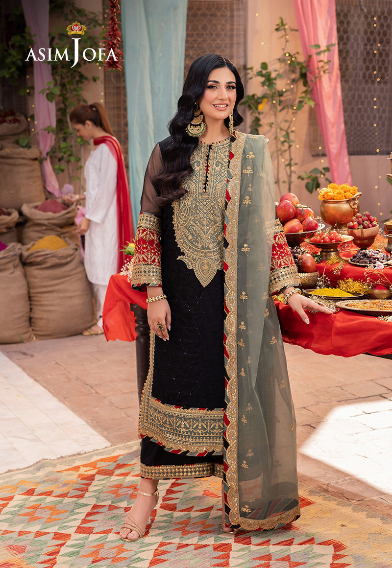 Asim Jofa | Pyaar Diyan Gallan Formals | AJEM-15 - Designer Dress - Maria Faisal
