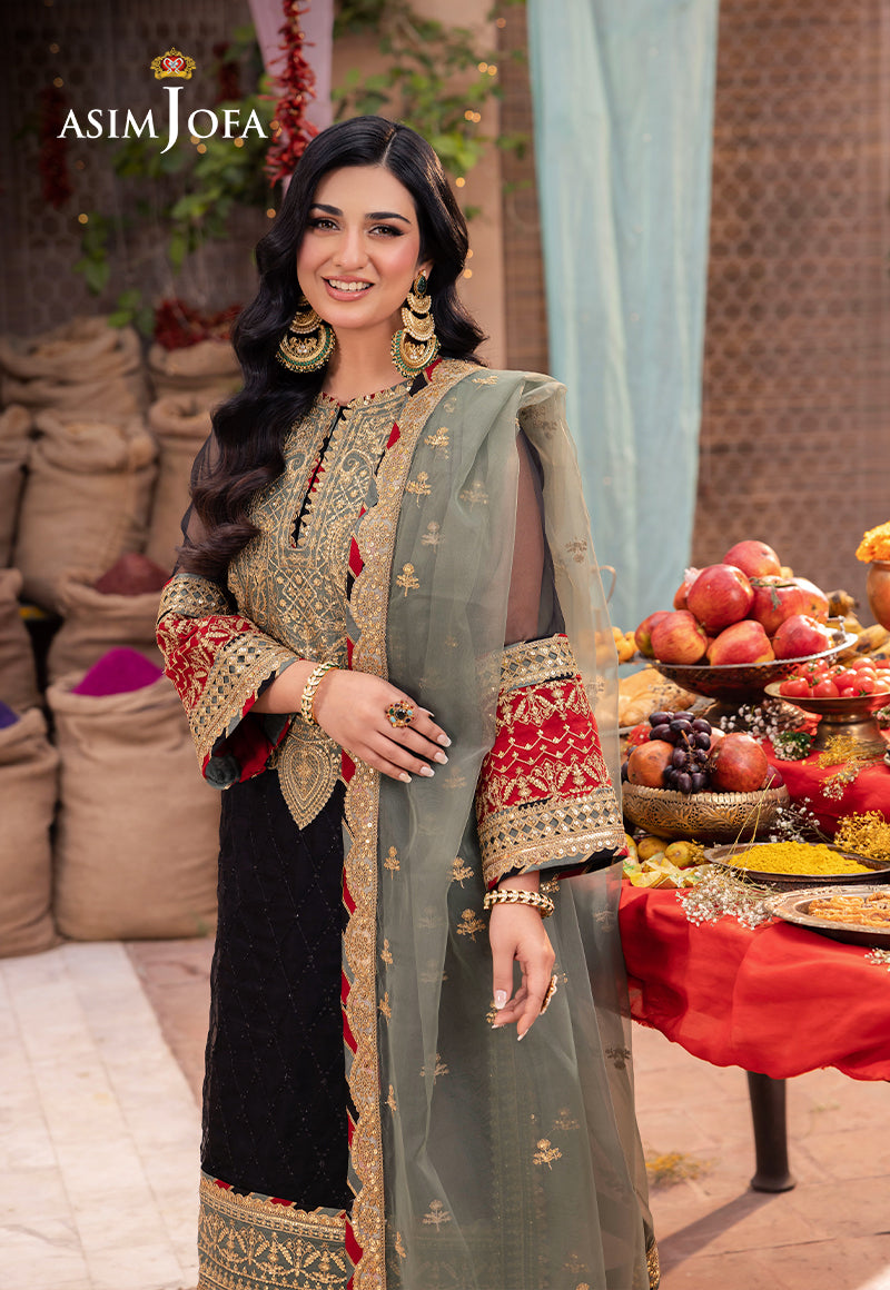 Asim Jofa | Pyaar Diyan Gallan Formals | AJEM-15 - Designer Dress - Maria Faisal