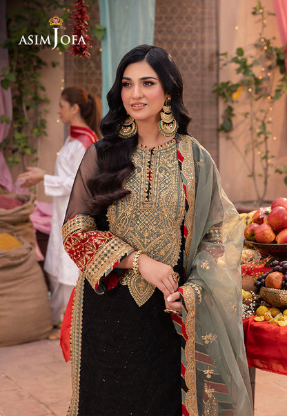 Asim Jofa | Pyaar Diyan Gallan Formals | AJEM-15 - Designer Dress - Maria Faisal