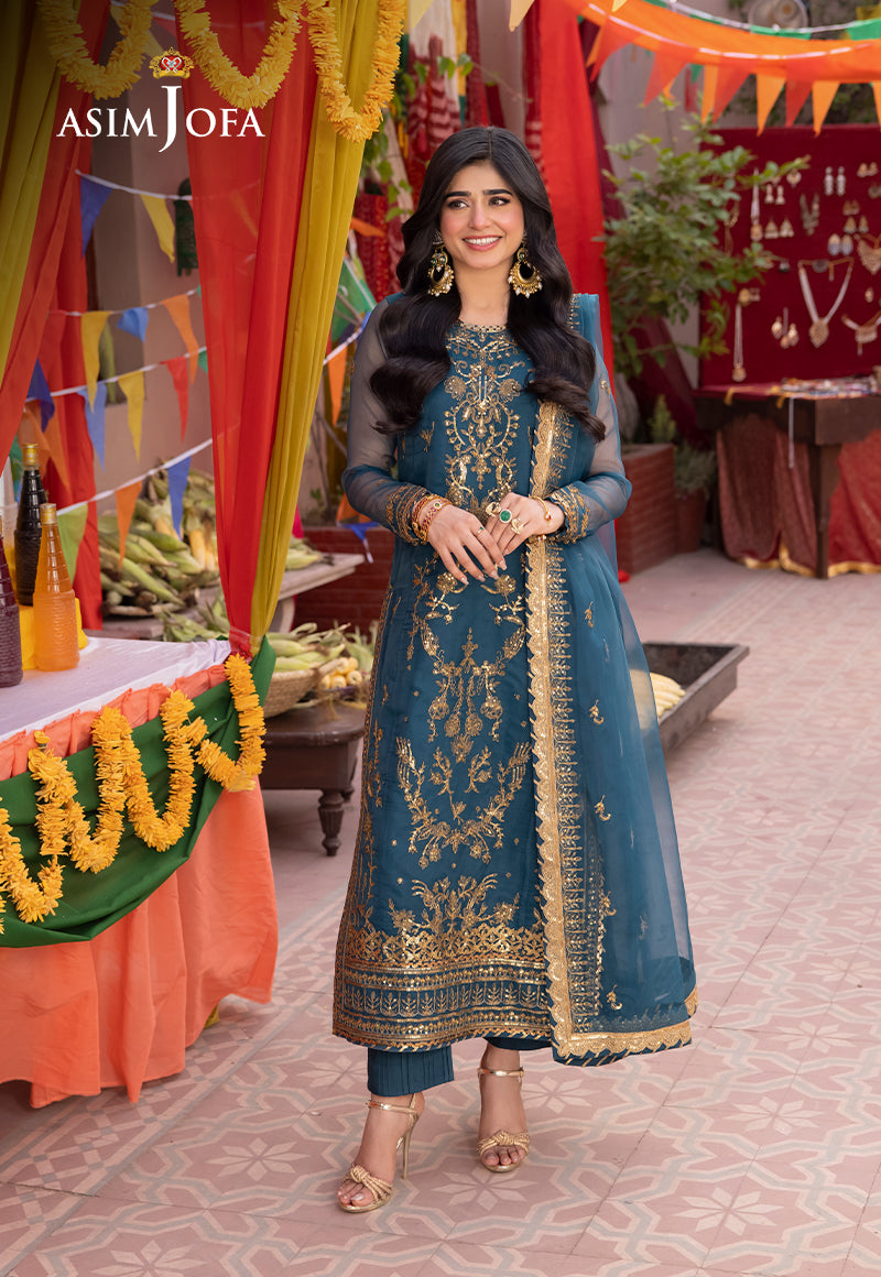 Asim Jofa | Pyaar Diyan Gallan Formals | AJEM-13 - Designer Dress - Maria Faisal