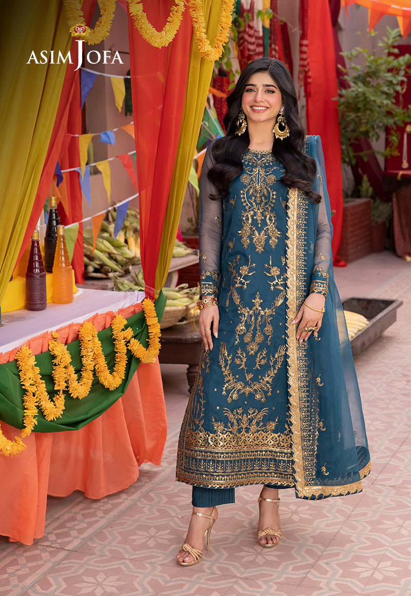 Asim Jofa | Pyaar Diyan Gallan Formals | AJEM-13 - Designer Dress - Maria Faisal