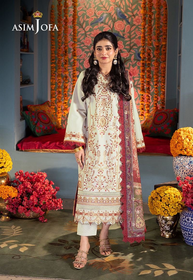 Asim Jofa | Asra Festive Essentials | AJRA-09 - Designer Dress with Intricate embroidery and embellishments. Shop elegent wedding dress at Maria Faisal.