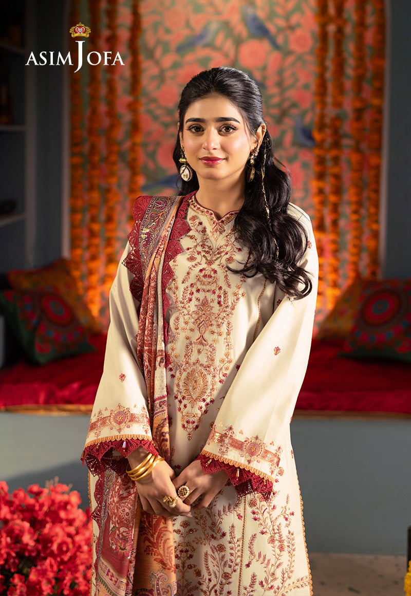 Asim Jofa | Asra Festive Essentials | AJRA-09 - Designer Dress with Intricate embroidery and embellishments. Shop elegent wedding dress at Maria Faisal.