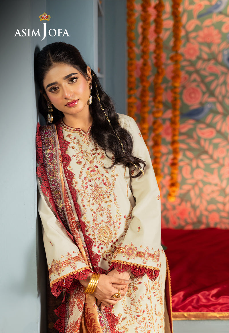 Asim Jofa | Asra Festive Essentials | AJRA-09 - Designer Dress with Intricate embroidery and embellishments. Shop elegent wedding dress at Maria Faisal.