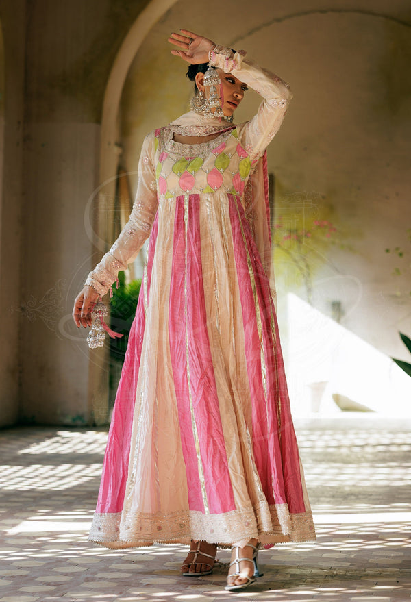 Layla Chatoor | Luxury Pret | Mahiraa Chikankari Peshwas - Luxury Dress - available at Maria Faisal in UK and USA.
