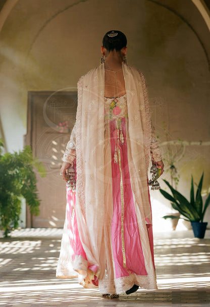 Layla Chatoor | Luxury Pret | Mahiraa Chikankari Peshwas - Luxury Dress - available at Maria Faisal in UK and USA.