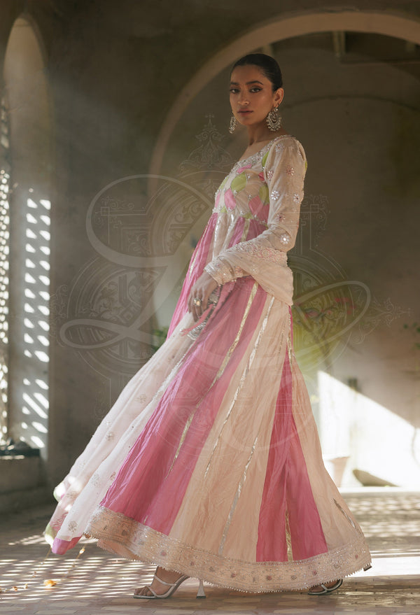 Layla Chatoor | Luxury Pret | Mahiraa Chikankari Peshwas - Luxury Dress - available at Maria Faisal in UK and USA.