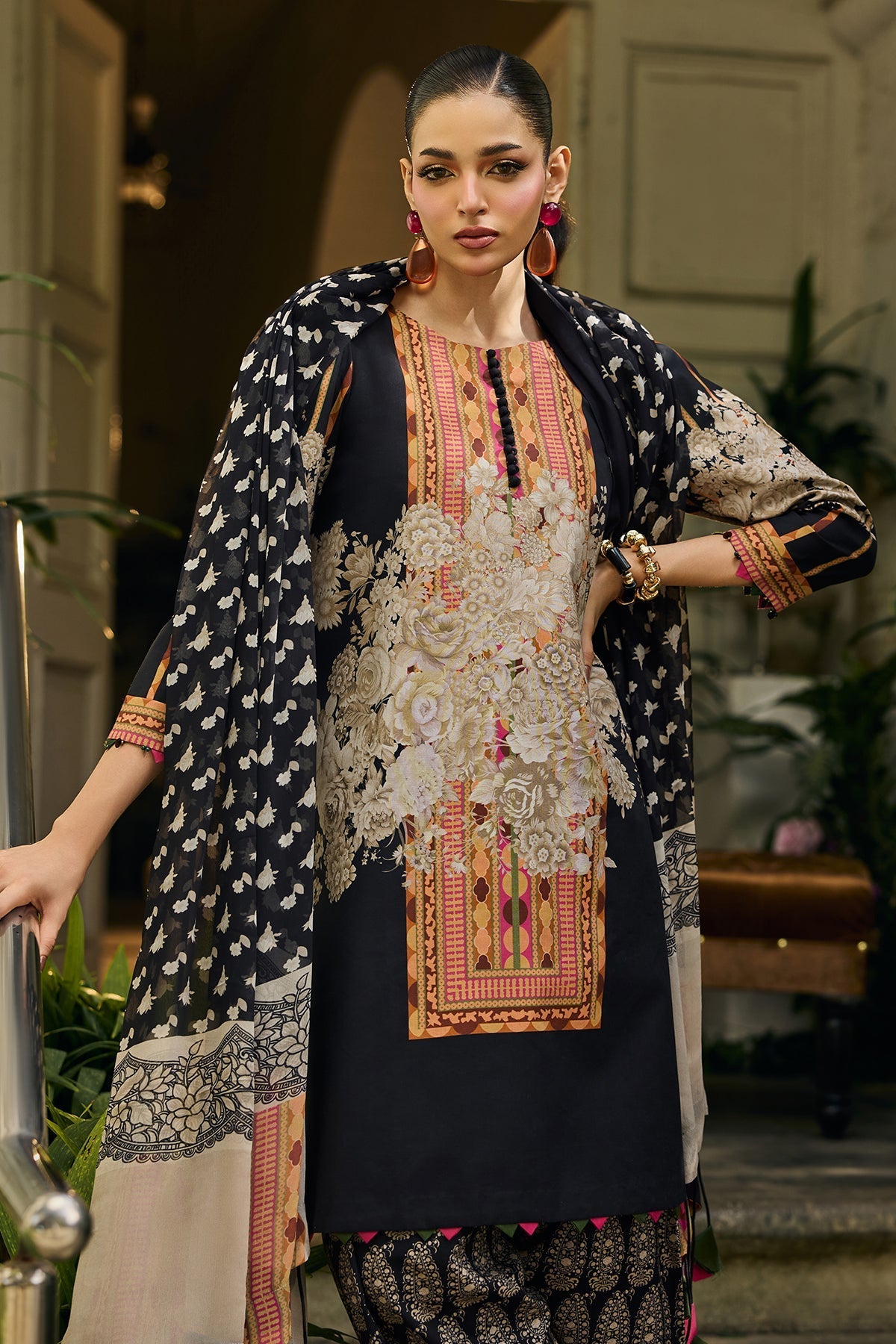 Charizma | C Print Lawn | CP6-10 - Luxury Dress - available at Maria Faisal in UK and USA.