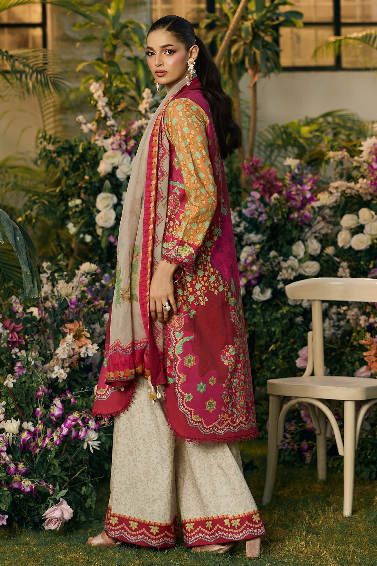 Charizma | C Print Lawn | CP6-16 - Luxury Dress - available at Maria Faisal in UK and USA.