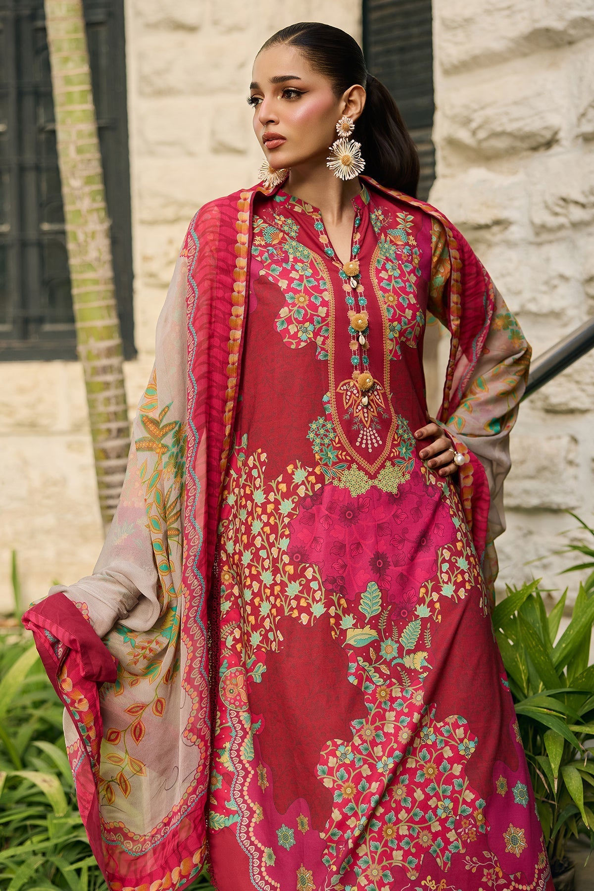 Charizma | C Print Lawn | CP6-16 - Luxury Dress - available at Maria Faisal in UK and USA.