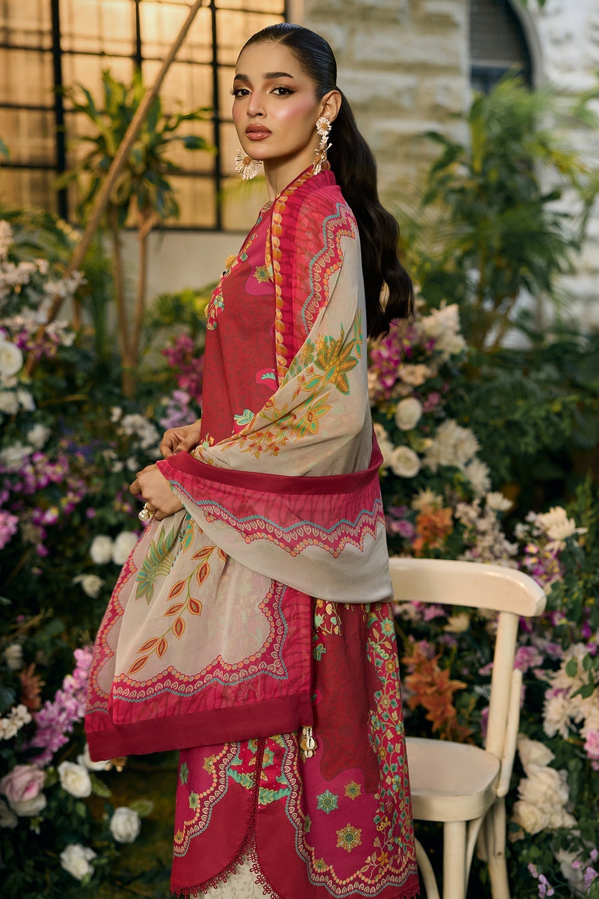 Charizma | C Print Lawn | CP6-16 - Luxury Dress - available at Maria Faisal in UK and USA.