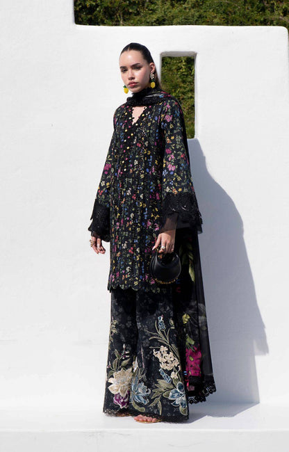 AJR Couture | Printakari Lawn 25 | Midnight Flora by Maria Faisal - Registered Vendor of : AJR Couture - type : Ladies Clothes - 100% original wedding dresses