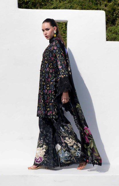 AJR Couture | Printakari Lawn 25 | Midnight Flora by Maria Faisal - Registered Vendor of : AJR Couture - type : Ladies Clothes - 100% original wedding dresses