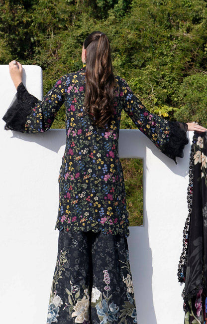 AJR Couture | Printakari Lawn 25 | Midnight Flora by Maria Faisal - Registered Vendor of : AJR Couture - type : Ladies Clothes - 100% original wedding dresses