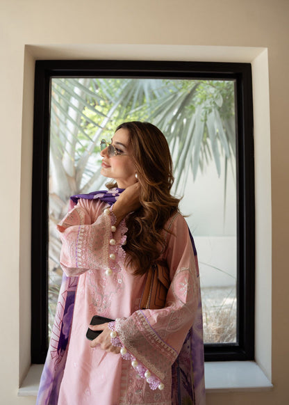 Sadaf Fawad Khan | Lawn 24 | Gina (A) - Designer Dress with Intricate embroidery and embellishments. Shop elegent wedding dress at Maria Faisal.