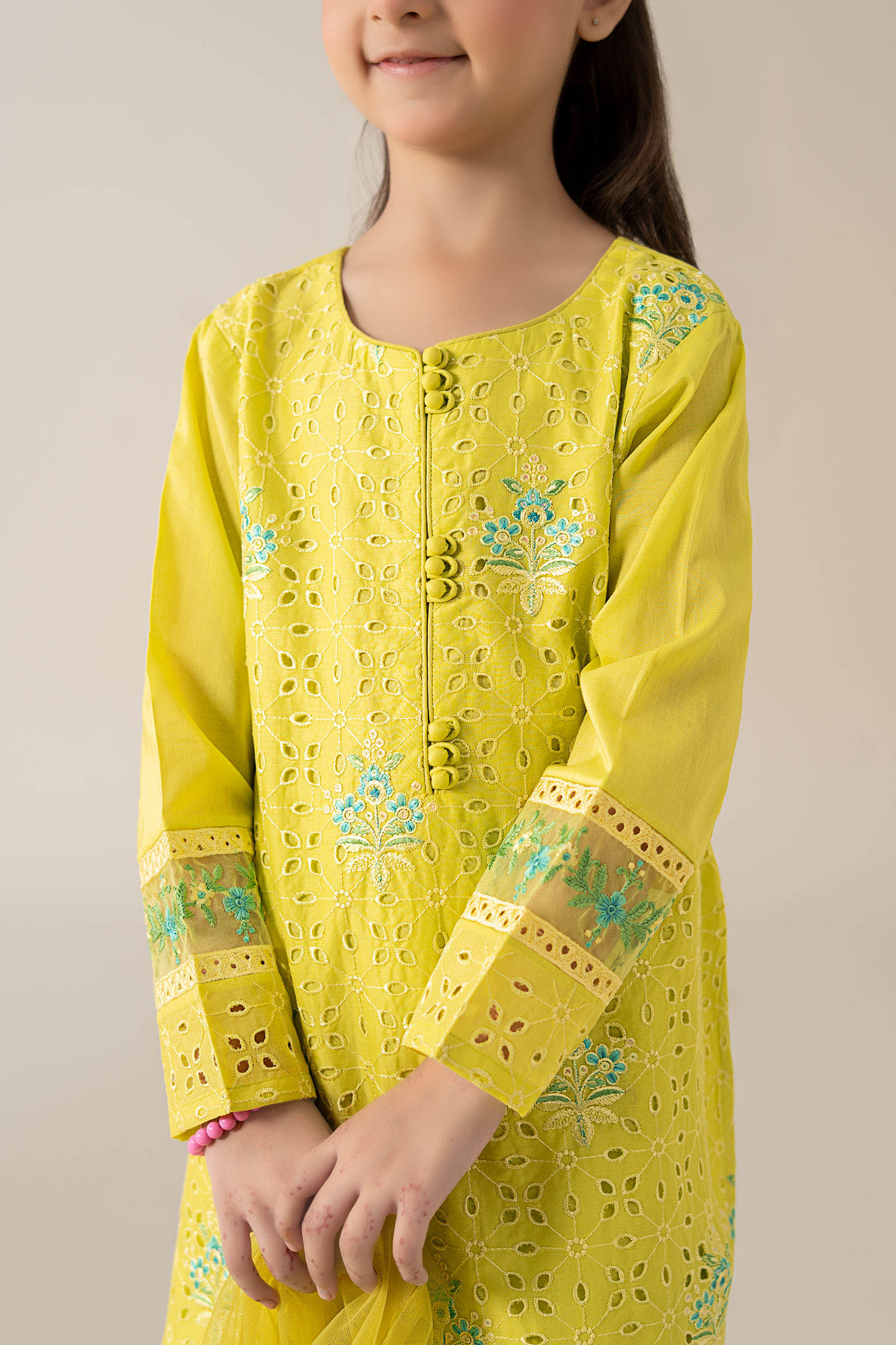 3 Piece Embroidered Lawn Suit - Kids Clothes - available at Maria Faisal in UK and USA