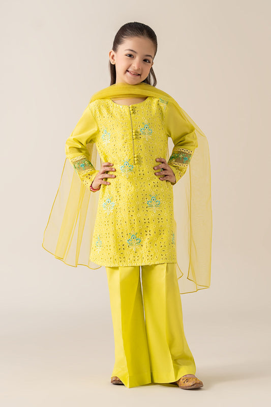 3 Piece Embroidered Lawn Suit - Kids Clothes - available at Maria Faisal in UK and USA