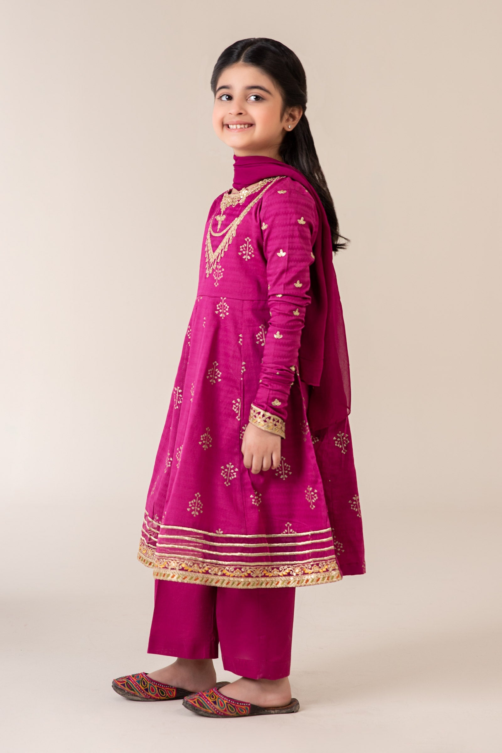3 Piece Embroidered Lawn Suit - Kids Clothes - available at Maria Faisal in UK and USA