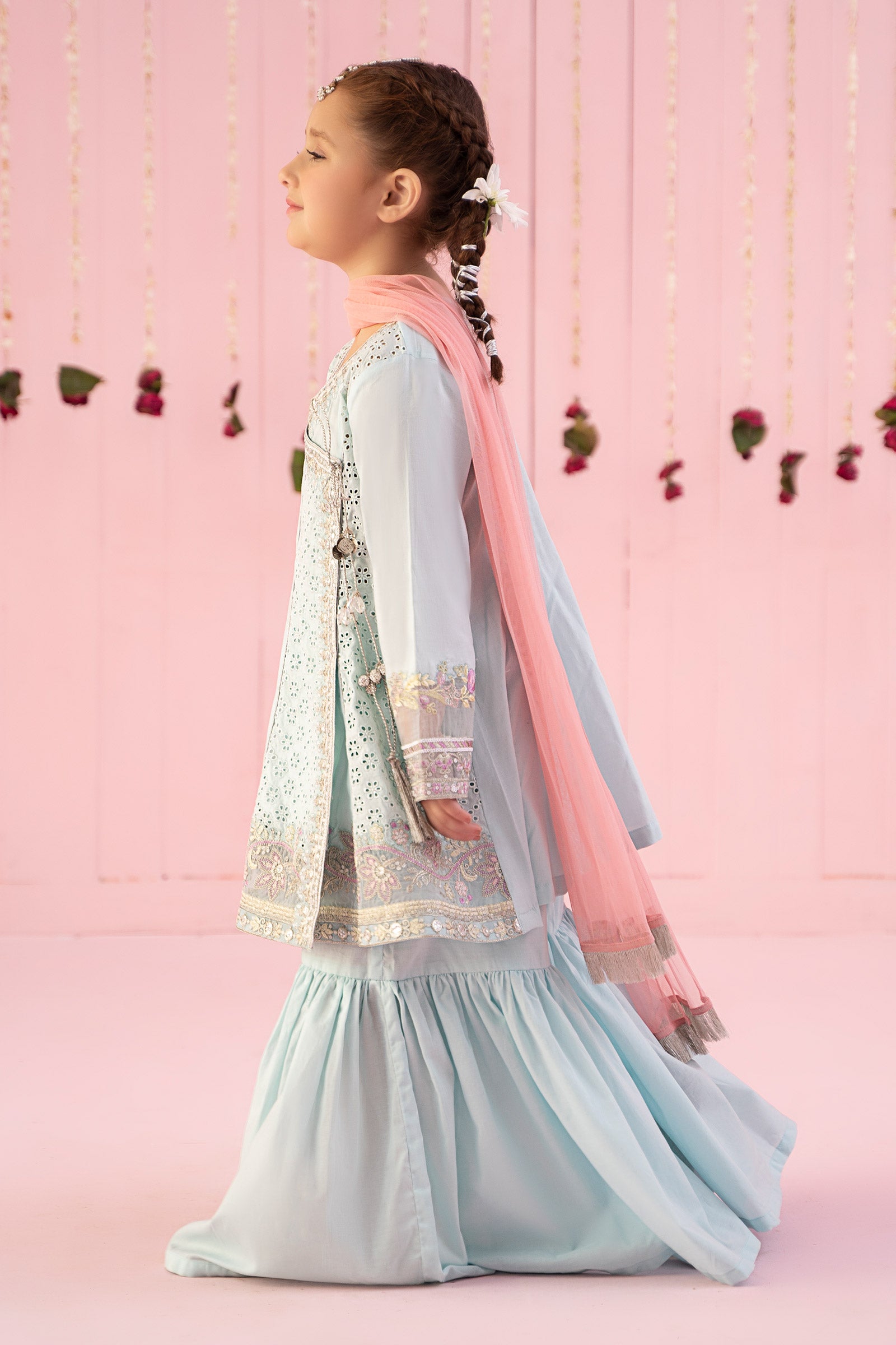 3 Piece Embroidered Lawn Suit - Kids Clothing - available at Maria Faisal in UK and USA.