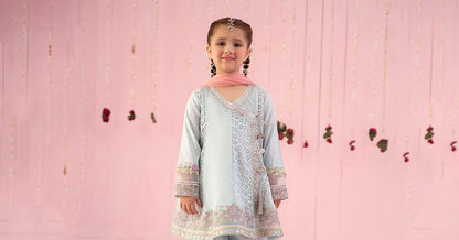 3 Piece Embroidered Lawn Suit - Kids Clothing - available at Maria Faisal in UK and USA.