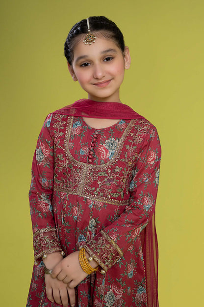 3 Piece Embroidered Lawn Suit - Kids Clothing - available at Maria Faisal in UK and USA.