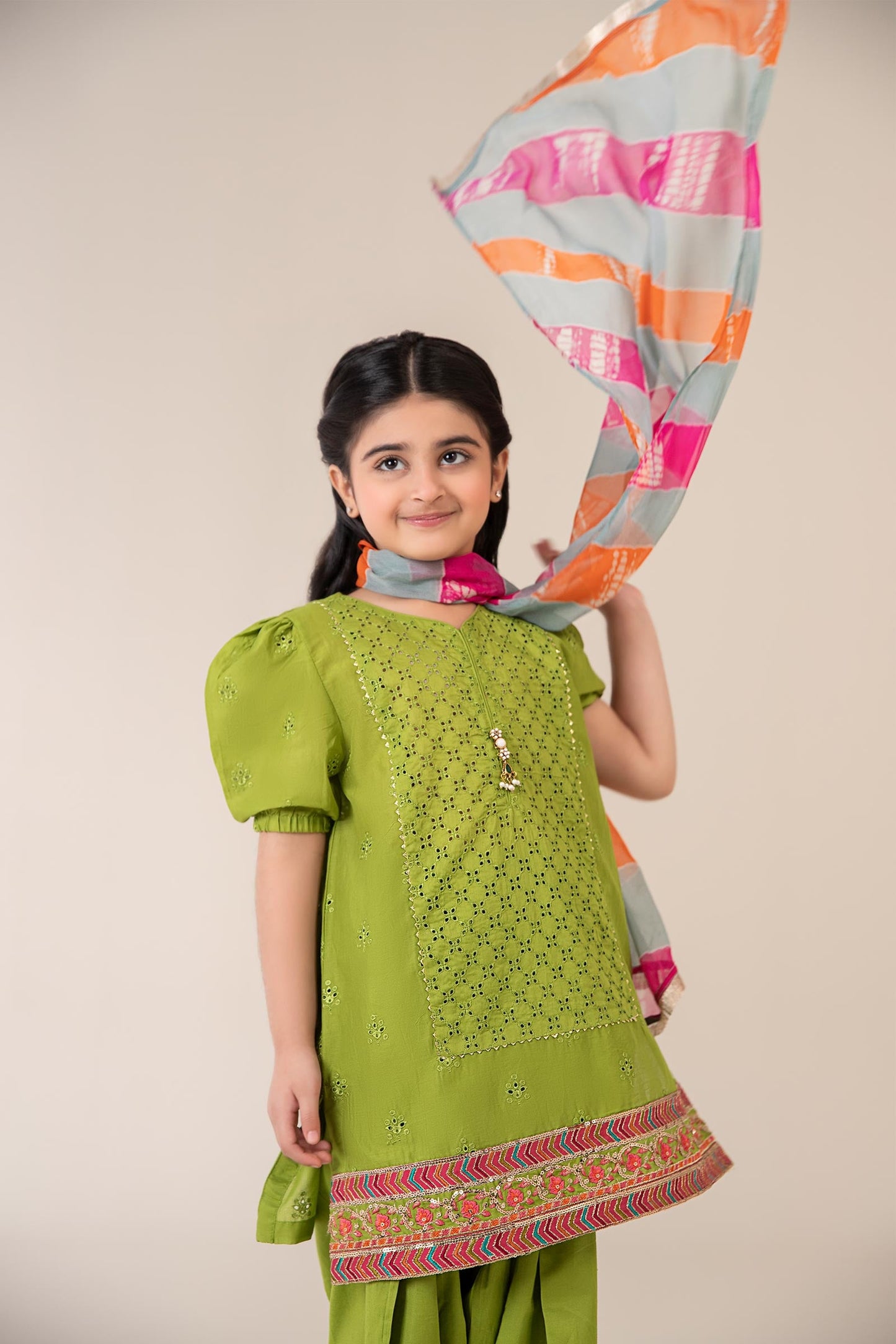 3 Piece Dyed Cambric Suit - Kids Clothes - available at Maria Faisal in UK and USA