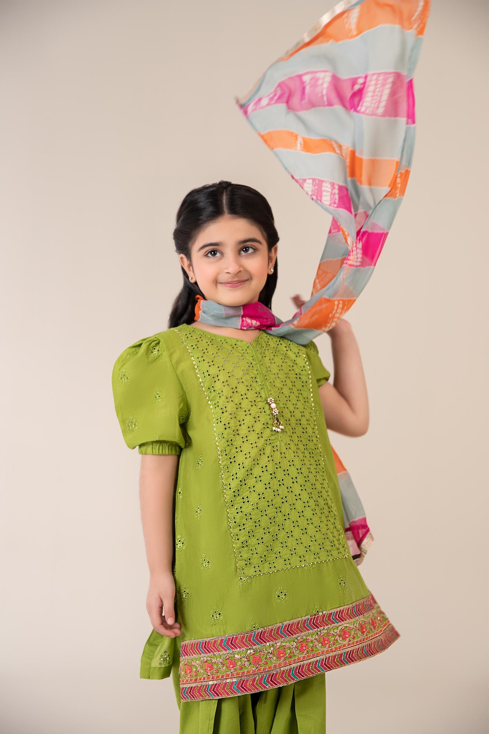 3 Piece Dyed Cambric Suit - Kids Clothes - available at Maria Faisal in UK and USA