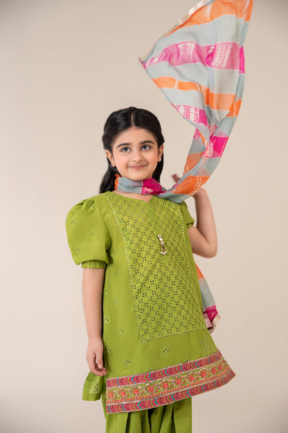 3 Piece Dyed Cambric Suit - Kids Clothes - available at Maria Faisal in UK and USA