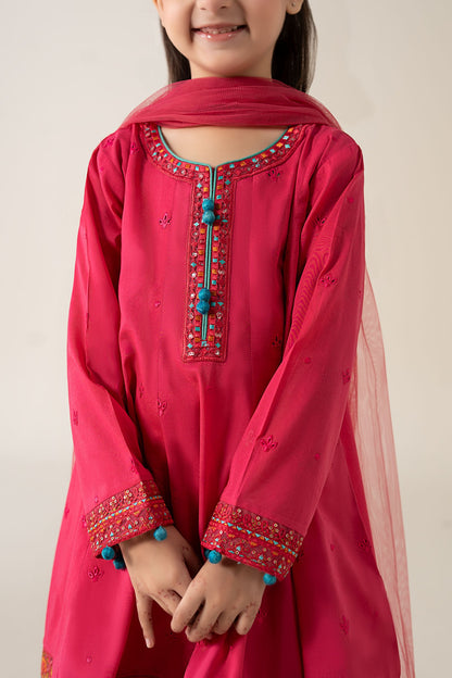 3 Piece Embroidered Lawn Suit - Kids Clothes - available at Maria Faisal in UK and USA