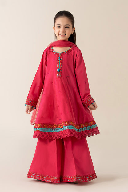 3 Piece Embroidered Lawn Suit - Kids Clothes - available at Maria Faisal in UK and USA