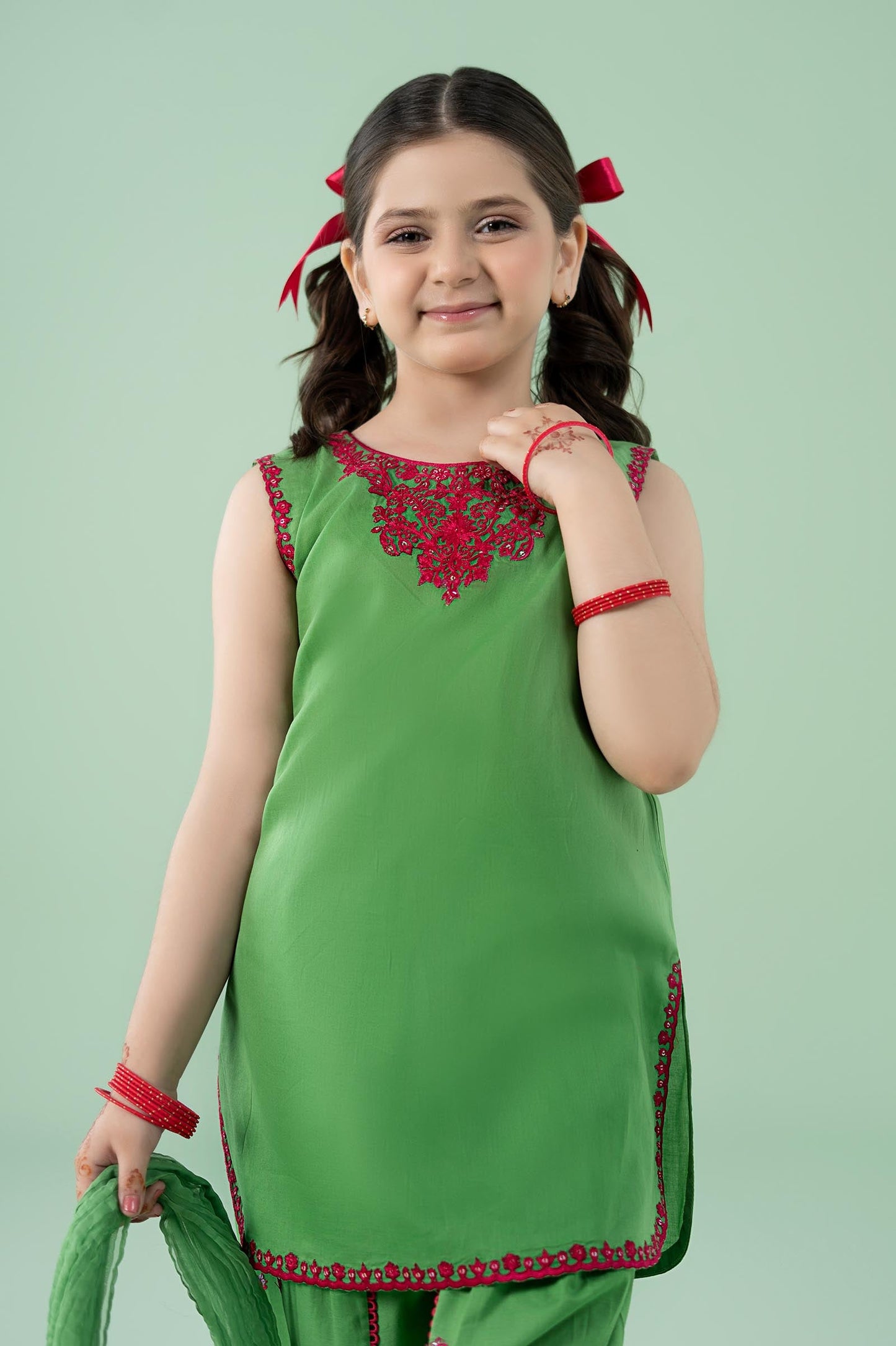 3 Piece Embroidered Lawn Suit - Kids Clothes - available at Maria Faisal in UK and USA